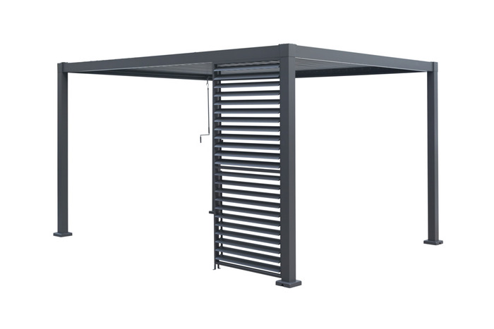 Sidepanel med justerbare lameller til pergola 4 meter - Outfit